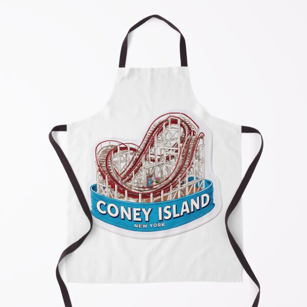 Item preview, Coney Island Cyclone Roller Coaster Vintage Travel Sticker - Brooklyn Amusement Park Classic Red Wooden Coaster Design designed and sold by Blurbean.