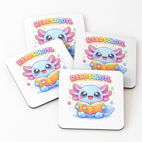 Item preview, Readsolotl Blue Kawaii Axolotl Funny Reading Book Lover Kids designed and sold by MuniraWearify.