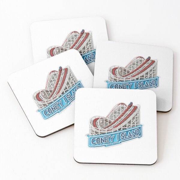 Item preview, Vintage Coney Island Cyclone Brooklyn Travel Decal - Classic Wooden Roller Coaster New York   Amusement Park Retro Badge designed and sold by Blurbean.