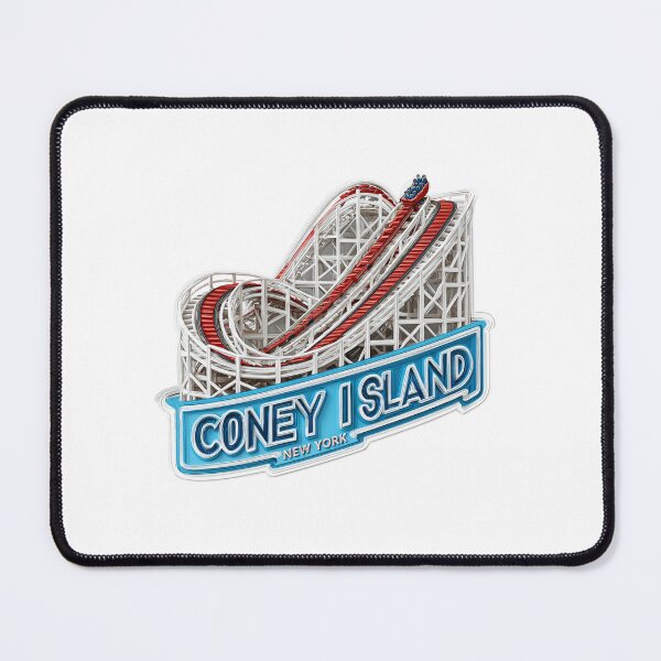 Item preview, Vintage Coney Island Cyclone Brooklyn Travel Decal - Classic Wooden Roller Coaster New York   Amusement Park Retro Badge designed and sold by Blurbean.