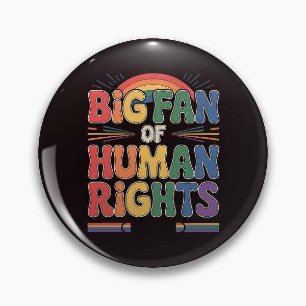 Item preview, Big Fan of Human Rights – Retro Rainbow Social Justice Design designed and sold by Redgiant87x.