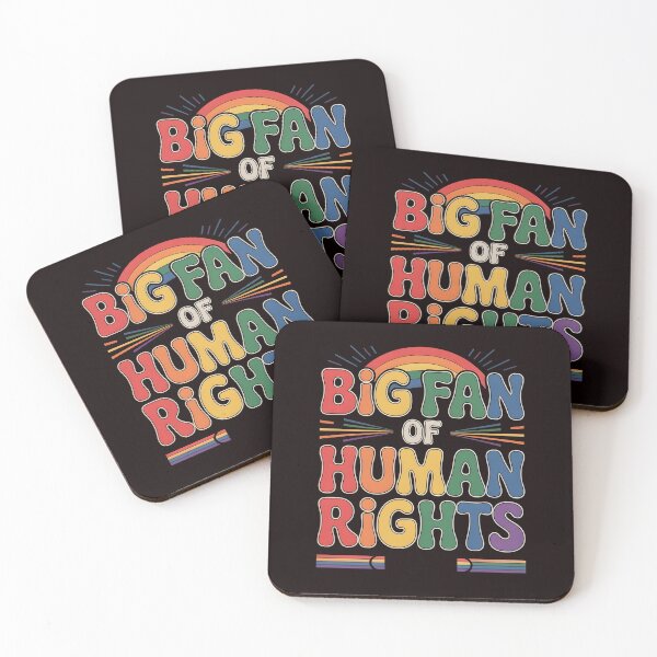 Item preview, Big Fan of Human Rights – Retro Rainbow Social Justice Design designed and sold by Redgiant87x.