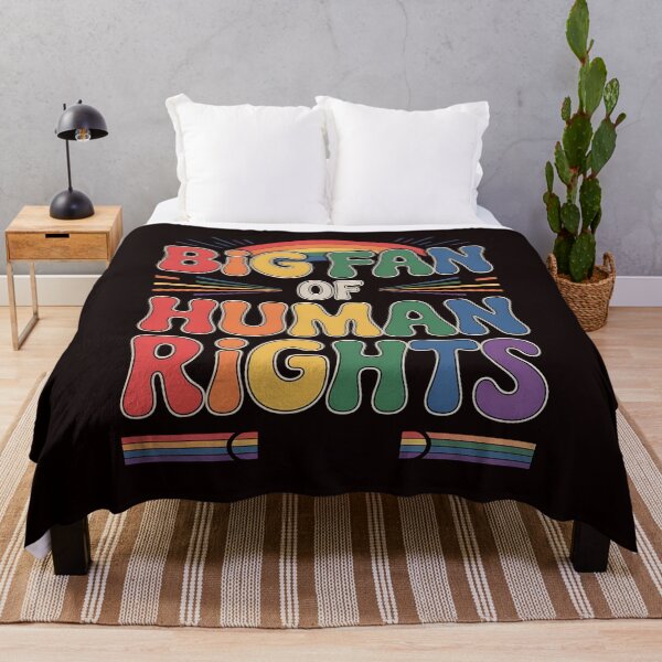 Item preview, Big Fan of Human Rights – Retro Rainbow Social Justice Design designed and sold by Redgiant87x.