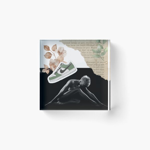 Item preview, Green Editorial Collage with Flowers and Sneakers designed and sold by HIGHSQUARE.