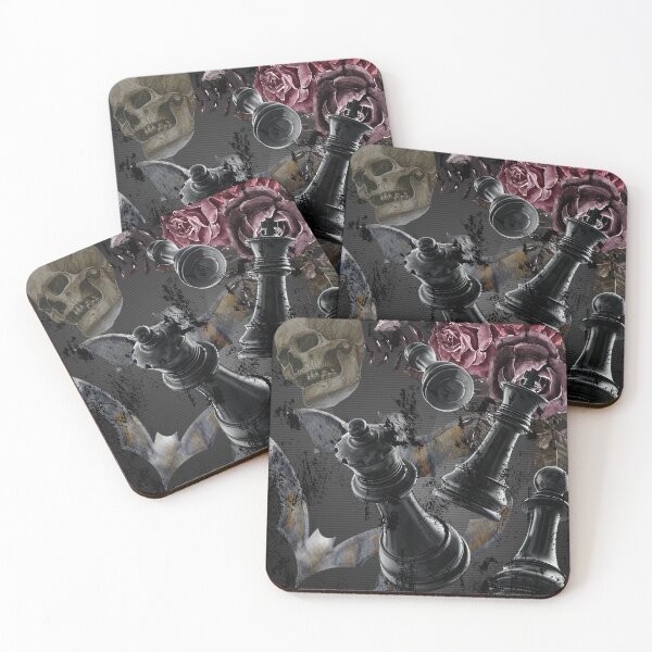 Item preview, Gothic Skull Chess Roses Dark Illustration designed and sold by HIGHSQUARE.