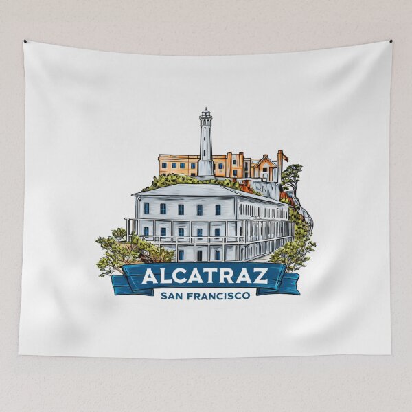 Item preview, Alcatraz Island San Francisco Vintage Travel Sticker - Historic Federal Prison Fortress Bay   Area California Landmark designed and sold by Blurbean.
