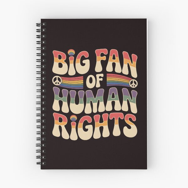 Item preview, Big Fan of Human Rights – Equality Retro Rainbow Quote designed and sold by Redgiant87x.