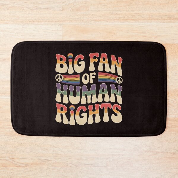 Item preview, Big Fan of Human Rights – Equality Retro Rainbow Quote designed and sold by Redgiant87x.