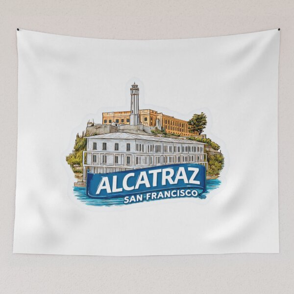 Item preview, Alcatraz San Francisco Bay Vintage Decal - Atmospheric Federal Prison Island   California Historic Landmark designed and sold by Blurbean.