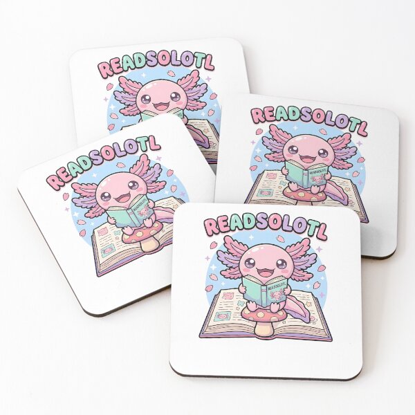 Item preview, Readsolotl Kawaii Axolotl Book Lover Reading Fantasy Book Scene designed and sold by MuniraWearify.