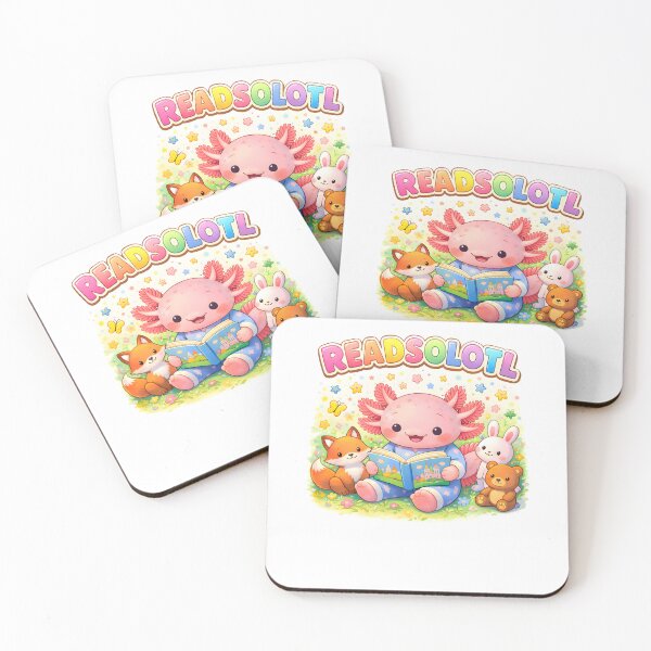 Item preview, Readsolotl Cute Axolotl Reading Bookworm with Animal Friends Kids designed and sold by MuniraWearify.