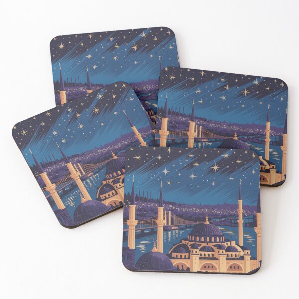 Item preview, Istanbul Grand Bazaar Vintage Travel Poster - Midnight Mystery Retro Art designed and sold by NightIcons.