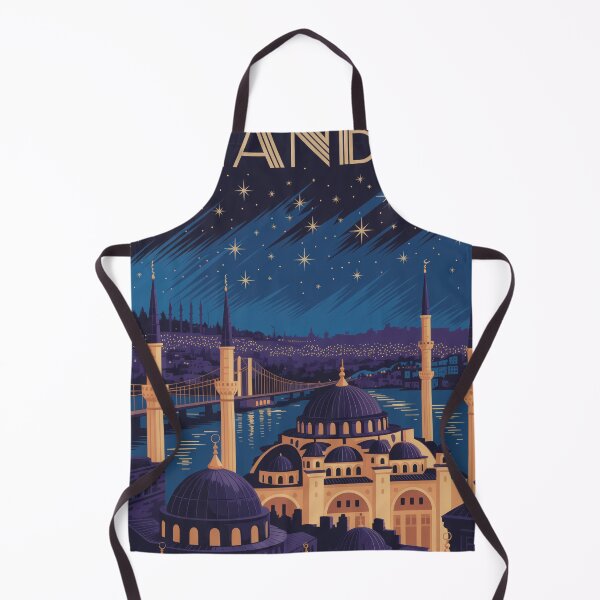 Item preview, Istanbul Grand Bazaar Vintage Travel Poster - Midnight Mystery Retro Art designed and sold by NightIcons.