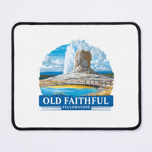 Item preview, Enhanced Old Faithful Yellowstone National Park Badge - Detailed Geyser Eruption Wyoming Geothermal Landscape Sticker designed and sold by Blurbean.