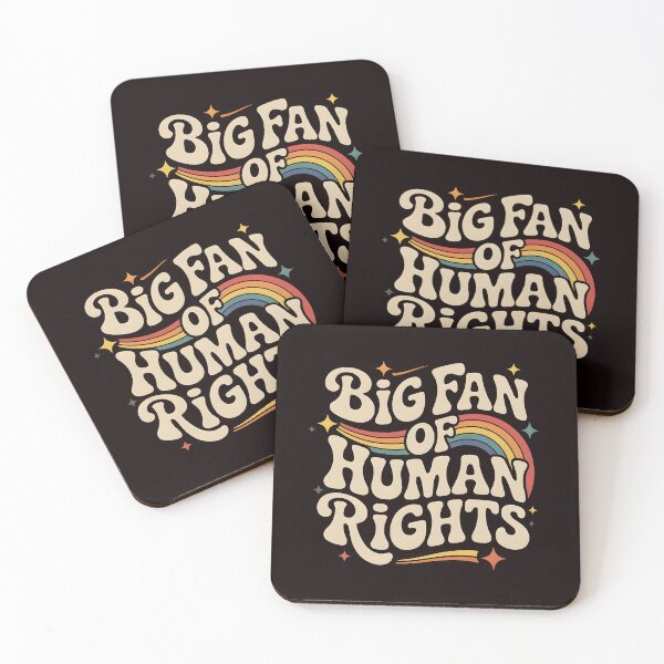 Item preview, Big Fan of Human Rights – Rainbow Equality Social Justice Quote designed and sold by Redgiant87x.