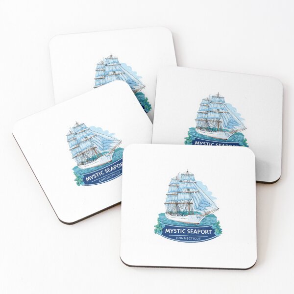 Item preview, Mystic Seaport Connecticut Vintage Travel Sticker - Historic Tall Ship Maritime Museum New   England Sailing Heritage designed and sold by Blurbean.