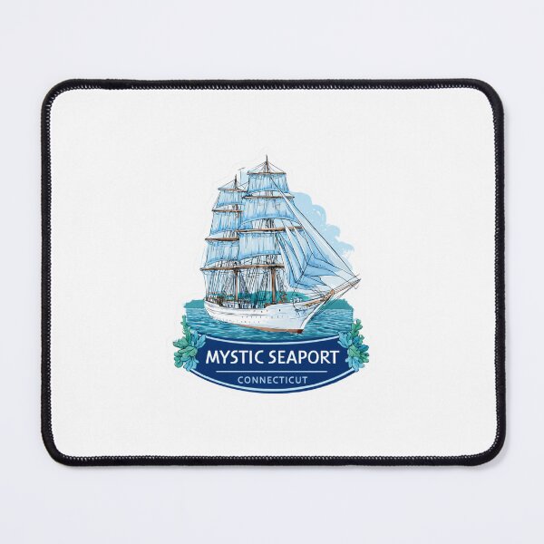 Item preview, Mystic Seaport Connecticut Vintage Travel Sticker - Historic Tall Ship Maritime Museum New   England Sailing Heritage designed and sold by Blurbean.