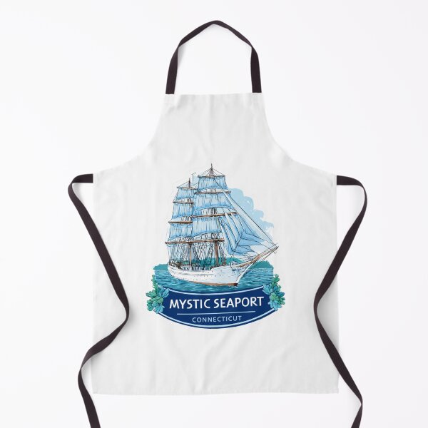 Item preview, Mystic Seaport Connecticut Vintage Travel Sticker - Historic Tall Ship Maritime Museum New   England Sailing Heritage designed and sold by Blurbean.