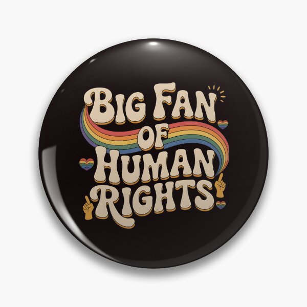 Item preview, Big Fan of Human Rights – Retro Pride Style Equality Design designed and sold by Redgiant87x.