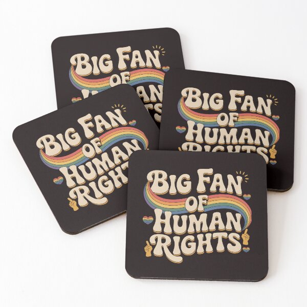 Item preview, Big Fan of Human Rights – Retro Pride Style Equality Design designed and sold by Redgiant87x.