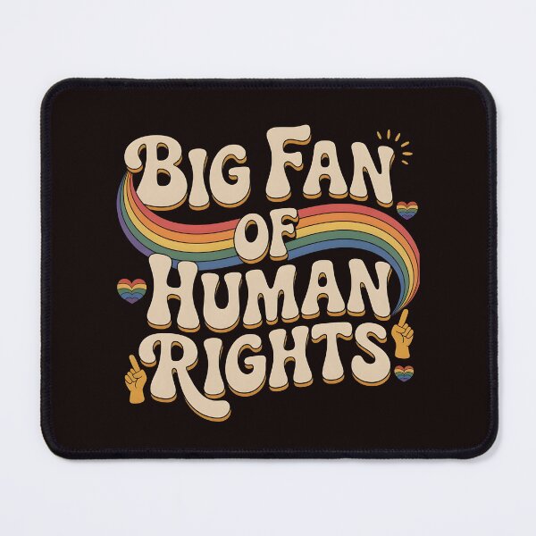 Item preview, Big Fan of Human Rights – Retro Pride Style Equality Design designed and sold by Redgiant87x.