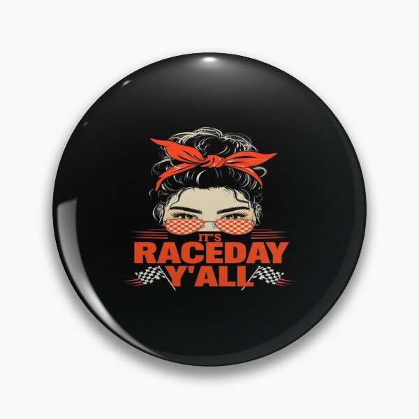 Item preview, Race Day Vibes – Checkered Flag Girl with Bandana & Sunglasses | Racing Fan Graphic Art designed and sold by Bright Nest Studio.