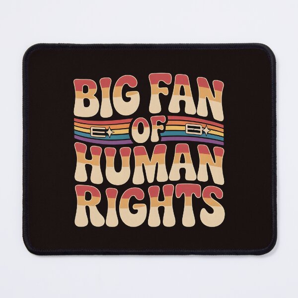 Item preview, Big Fan of Human Rights – Minimal Retro Social Justice Quote designed and sold by Redgiant87x.