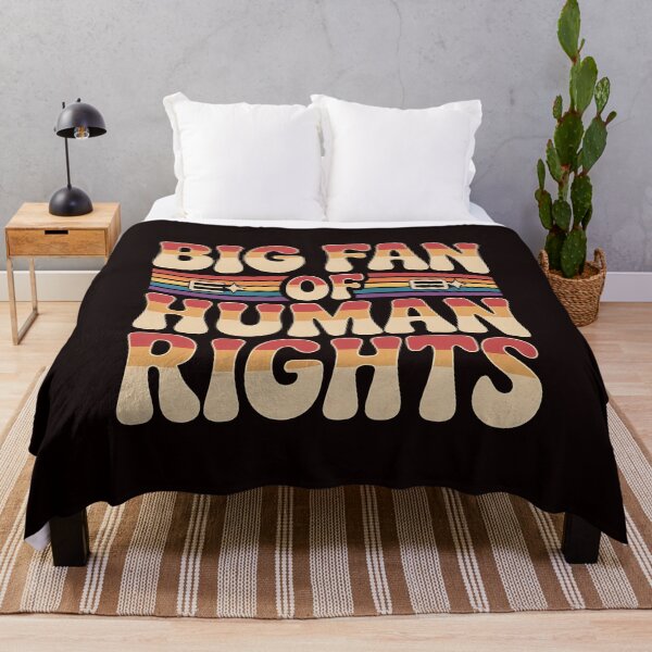Item preview, Big Fan of Human Rights – Minimal Retro Social Justice Quote designed and sold by Redgiant87x.