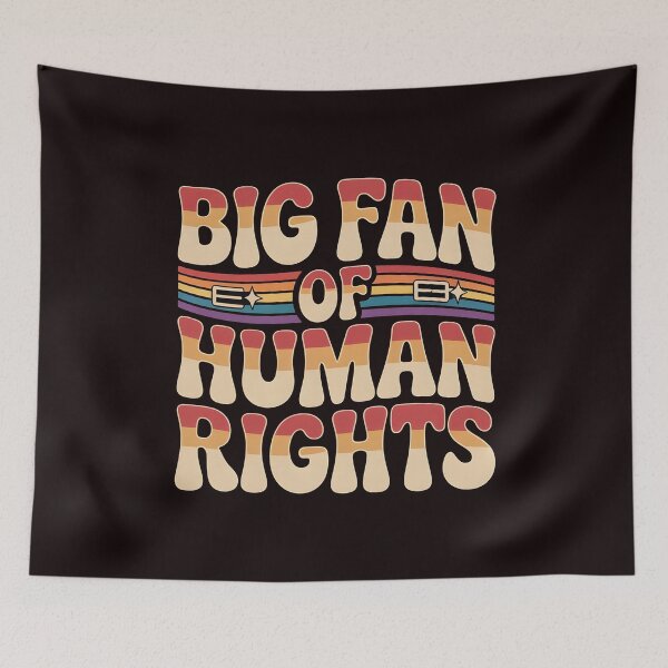 Item preview, Big Fan of Human Rights – Minimal Retro Social Justice Quote designed and sold by Redgiant87x.