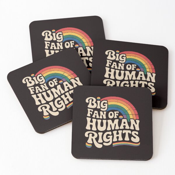 Item preview, Big Fan of Human Rights – Vintage Rainbow Equality Statement designed and sold by Redgiant87x.