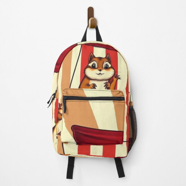 Item preview, 2026 Striped Forest Lodge | Camp Stripe Chipmunk Accent Wall Art Back Pack 2 Stripe Too Curve Art designed and sold by BlackAndBrown.