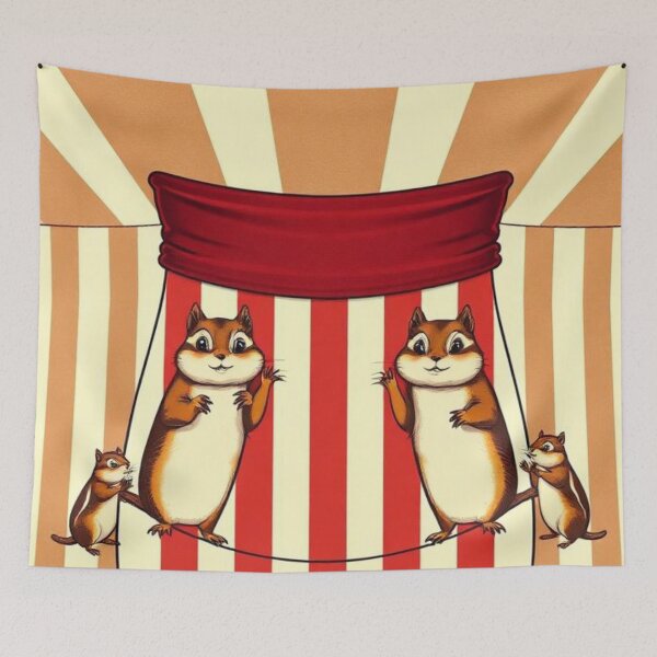 Item preview, 2026 Striped Forest Lodge | Camp Stripe Chipmunk Accent Wall Art Back Pack 2 Stripe Too Curve Art designed and sold by BlackAndBrown.