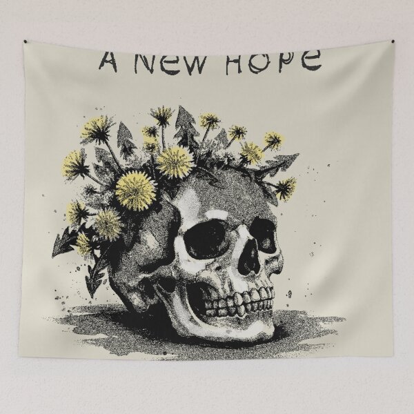 Item preview, A New Hope - Skull and flowers surreal illustration  designed and sold by Ignorante.