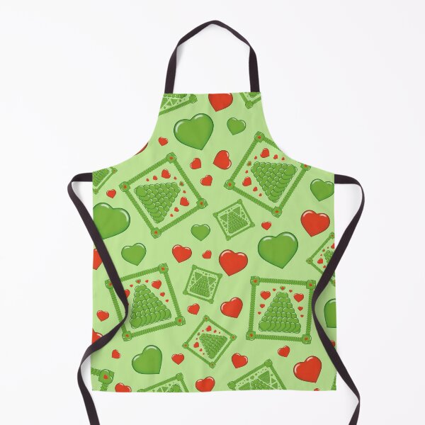 Item preview, Pattern of green and red hearts designed and sold by Cherevan.