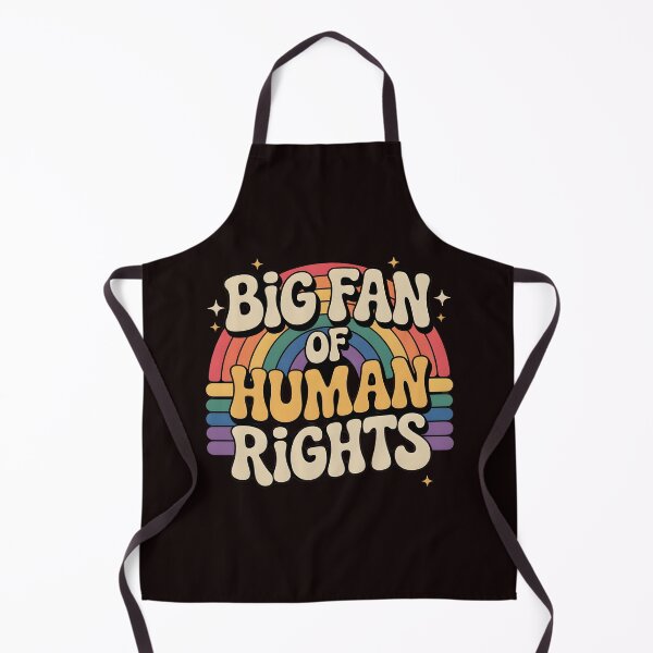 Item preview, Big Fan of Human Rights – Retro Rainbow Social Justice Quote designed and sold by Redgiant87x.