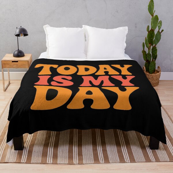 Item preview, Bold Retro “Today Is My Day” Motivational Typography | Positive Mindset Quote Graphic Design designed and sold by Bright Nest Studio.