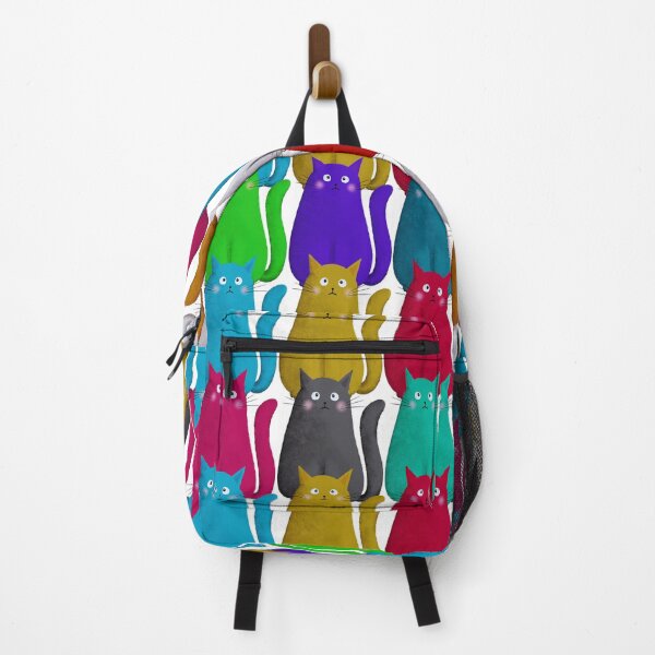 Item preview, Cats Having A Bad Day – Cute Colourful Sad Cat Squad Pattern designed and sold by Brightful Creations .