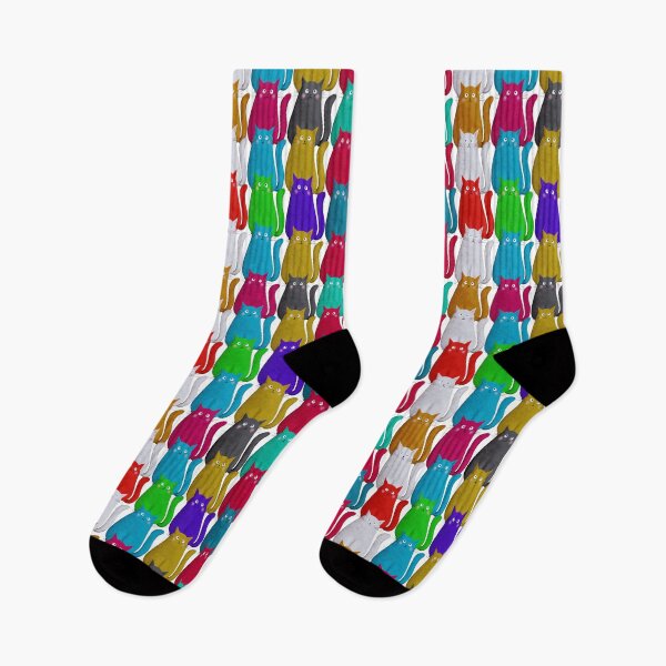Item preview, Cats Having A Bad Day – Cute Colourful Sad Cat Squad Pattern designed and sold by Brightful Creations .