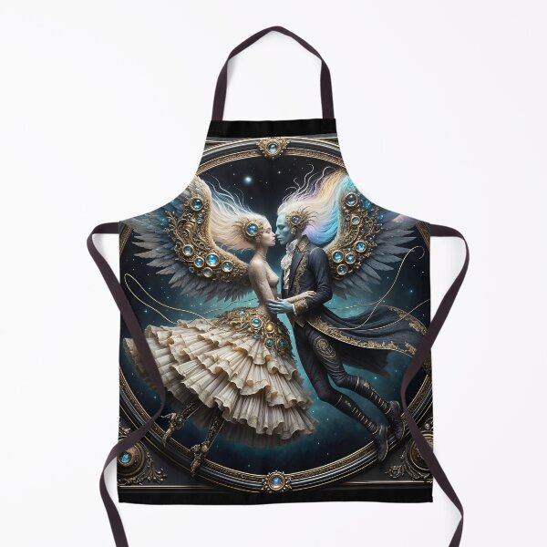 Item preview, A magical kiss among the stars on turquoise wings designed and sold by KunstGeist.