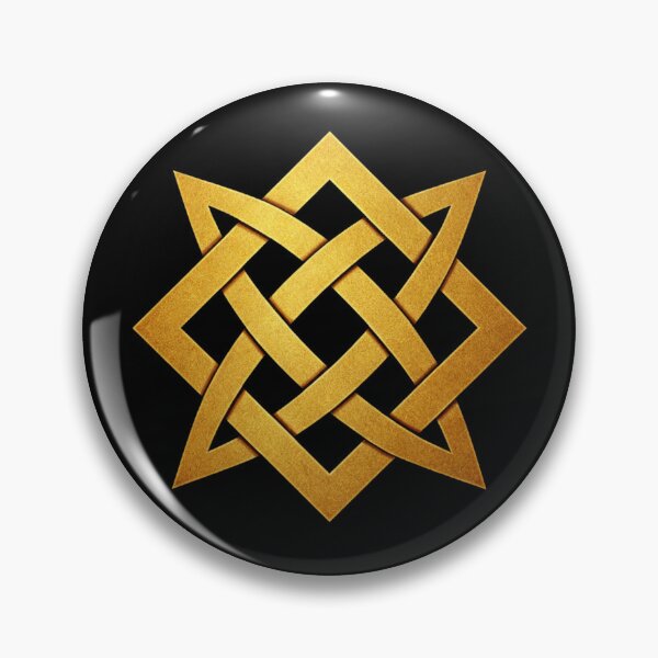 Item preview, Golden Svarog Square Slavic Symbol designed and sold by Papier Atelier Art.