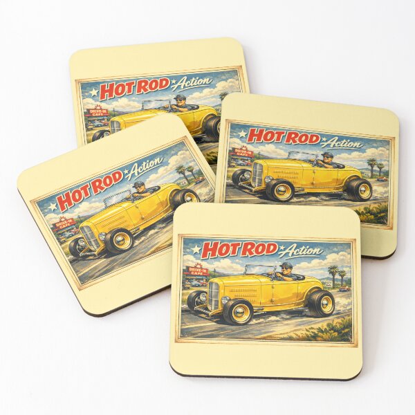 Item preview, Hot Rod Action Vintage Poster designed and sold by SteadyRolling.