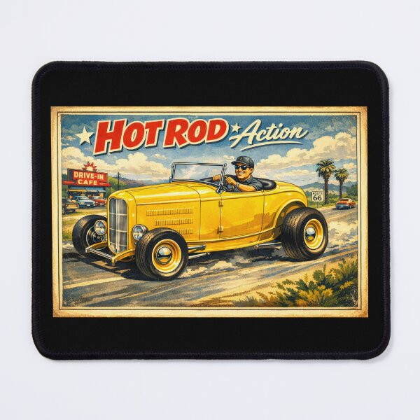 Item preview, Hot Rod Action Vintage Poster designed and sold by SteadyRolling.