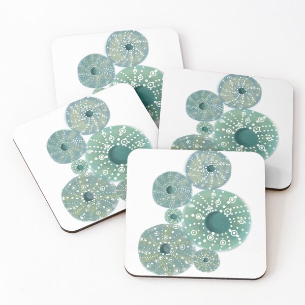 Item preview, Sea urchins in aqua designed and sold by JennieJoyce.