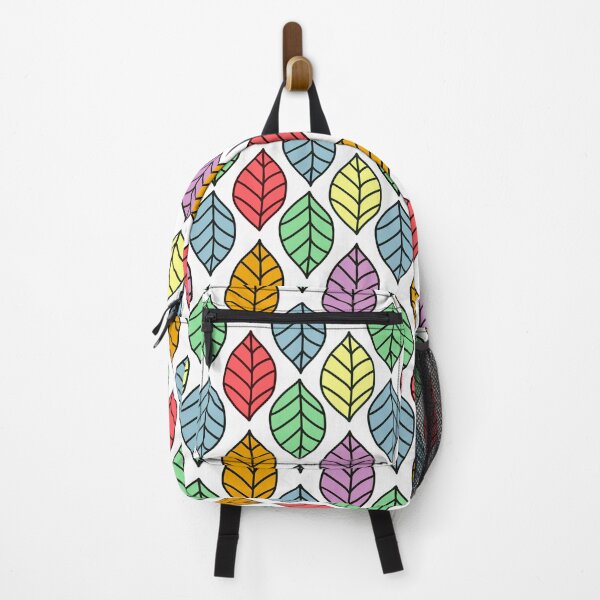 Item preview, Minimalist Pastel Rainbow Coloured Leaves Pattern designed and sold by Brightful Creations .