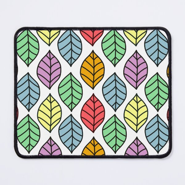 Item preview, Minimalist Pastel Rainbow Coloured Leaves Pattern designed and sold by Brightful Creations .