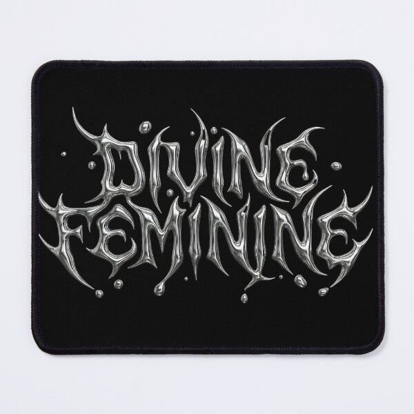 Item preview, Divine Feminine Chrome Liquid Metal Y2K Typography designed and sold by DigitalAnnaBanana.