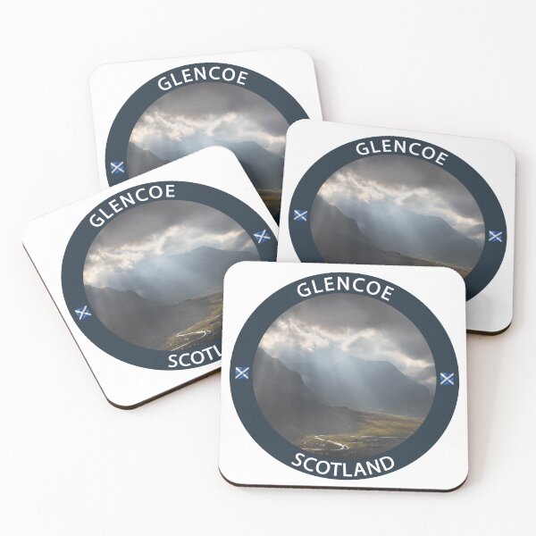 Item preview, Glencoe Scotland Badge Design | Scottish Highlands Scenic Gift designed and sold by Loom on the Loch.