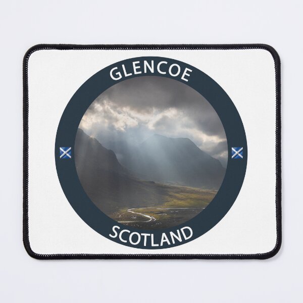 Item preview, Glencoe Scotland Badge Design | Scottish Highlands Scenic Gift designed and sold by Loom on the Loch.