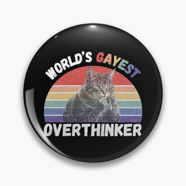 Item preview, World’s Gayest Overthinker For Proud Queer People In Black designed and sold by Rainbow-Nation.