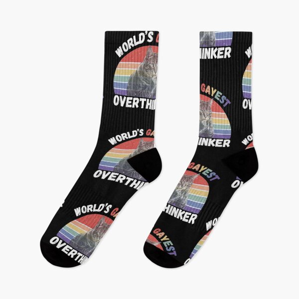 Item preview, World’s Gayest Overthinker For Proud Queer People In Black designed and sold by Rainbow-Nation.